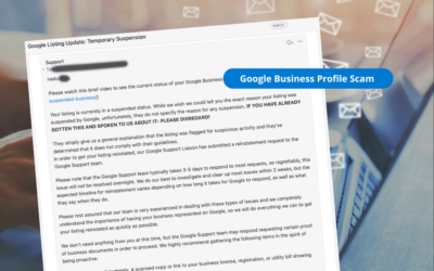 Protect Your Google Business Profile from Scammers: False Suspension Emails
